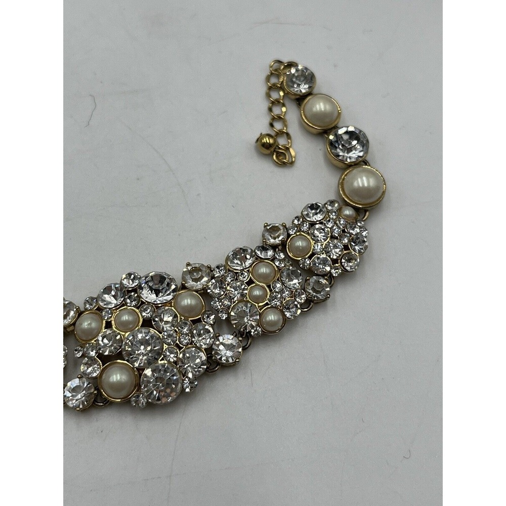 Kate Spade‎ NY Gold Plated Crystals White Faux Pearls Pick a Pearl Bracelet New - Picture 14 of 16
